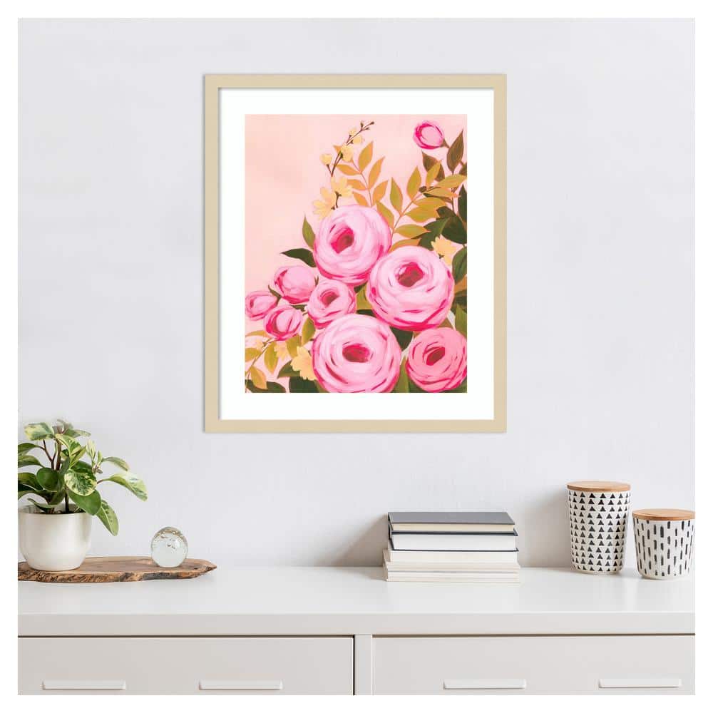 Vibrant Roses II Svelte Natural Framed Graphic Art Print