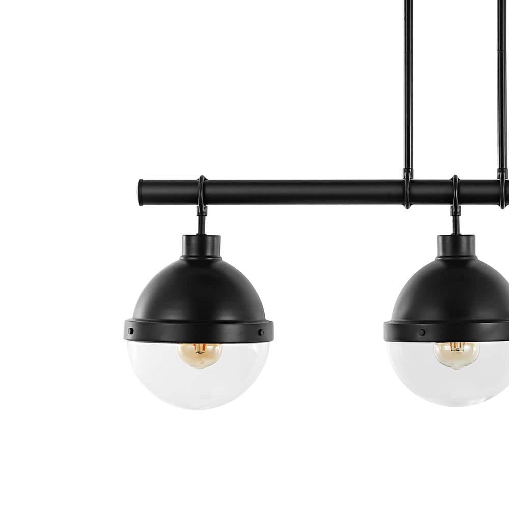 Caleb Industrial Rustic 33" Oil-Rubbed Bronze LED Linear Pendant