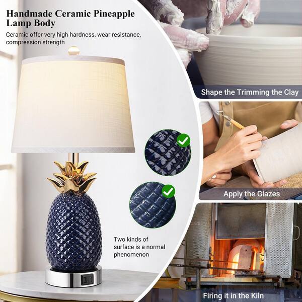 Princess Storyland Castle Touch Lamp – 3-Way Dimmable LED Nightstand Lamp With USB Charging Port & Wood Base