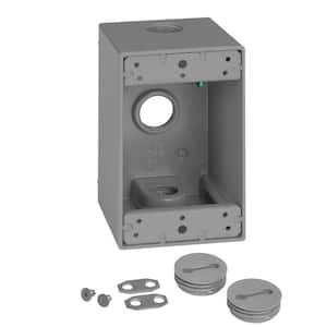 Southwire 1/2 in. Weatherproof 7-Hole Side Opening Double Gang Southwire 1/2 in. Weatherproof 7-Hole Side Opening Double Gang