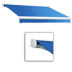 10 ft. Key West Full Cassette Left Motor Retractable Awning (96 in. Projection) Bright Blue