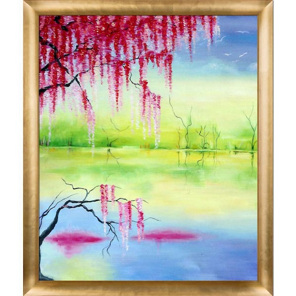 ArtistBe 23 in. x 27 in. "Fantasy Reproduction" by Susan Fischer Framed Oil Painting