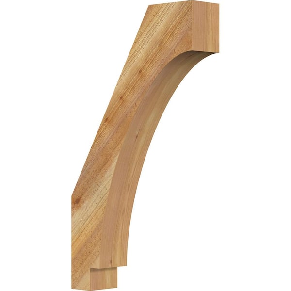 Ekena Millwork 4"W x 16"D x 28"H Imperial Rough Sawn Knee Brace, Western Red Cedar