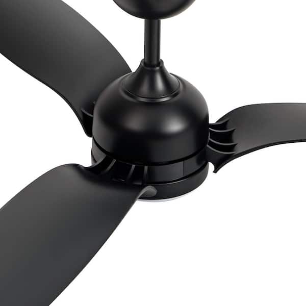 Parvez 60 in. Integrated LED Indoor Matte Black Ceiling Fans with Light and Remote Control Included