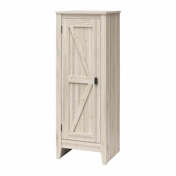 Farmington, Light Walnut, 48 in. Accent Cabinet with 4-Shelves Featuring 2-Adjustable