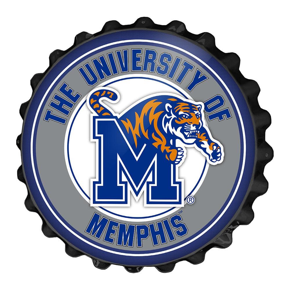 The Fan-Brand 19 in. Memphis Tigers Plastic Bottle Cap Decorative Sign  NCMEMP-210-01A - The Home Depot