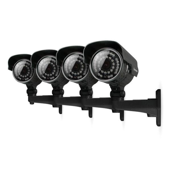 Defender Wired 600TVL Indoor/Outdoor Bullet Security Surveillance Camera (4-Pack)