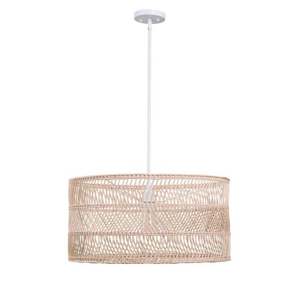 Manor Brook Lido 1-Light Rattan Pendant 