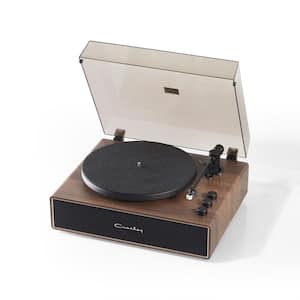 Stave Record Player in Walnut