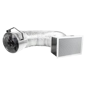17.75 in x 19 in 1600 CFM White Galvanized Steel Automatic Shutter Whole House Fan