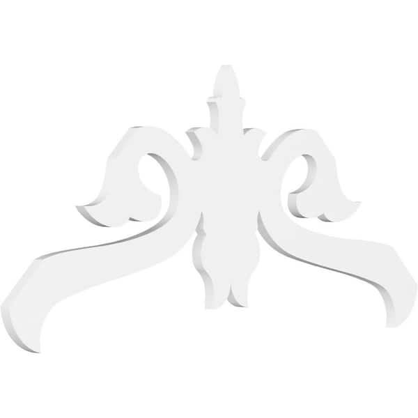 Ekena Millwork 1 in. x 48 in. x 24 in. (12/12) Pitch Florence Gable Pediment Architectural Grade PVC Moulding