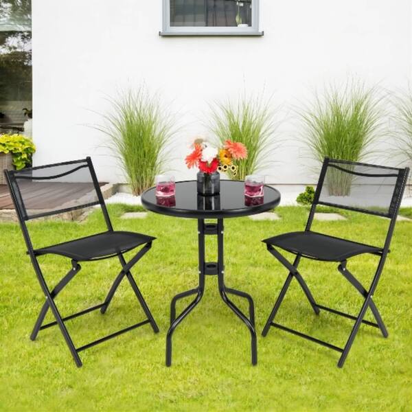 bistro set glass top