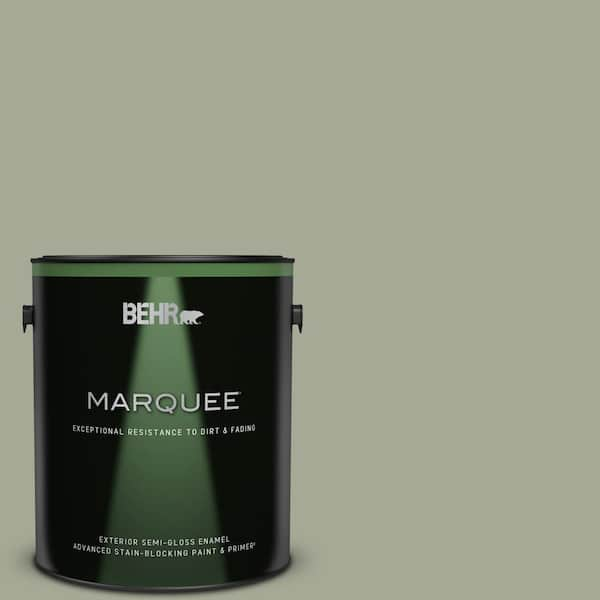 BEHR MARQUEE 1 gal. #PPU10-16 Simply Sage Semi-Gloss Enamel Exterior Paint & Primer