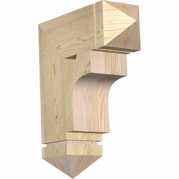 Ekena Millwork 6 in. x 22 in. x 18 in. Douglas Fir Westlake Arts and Crafts Rough Sawn Bracket