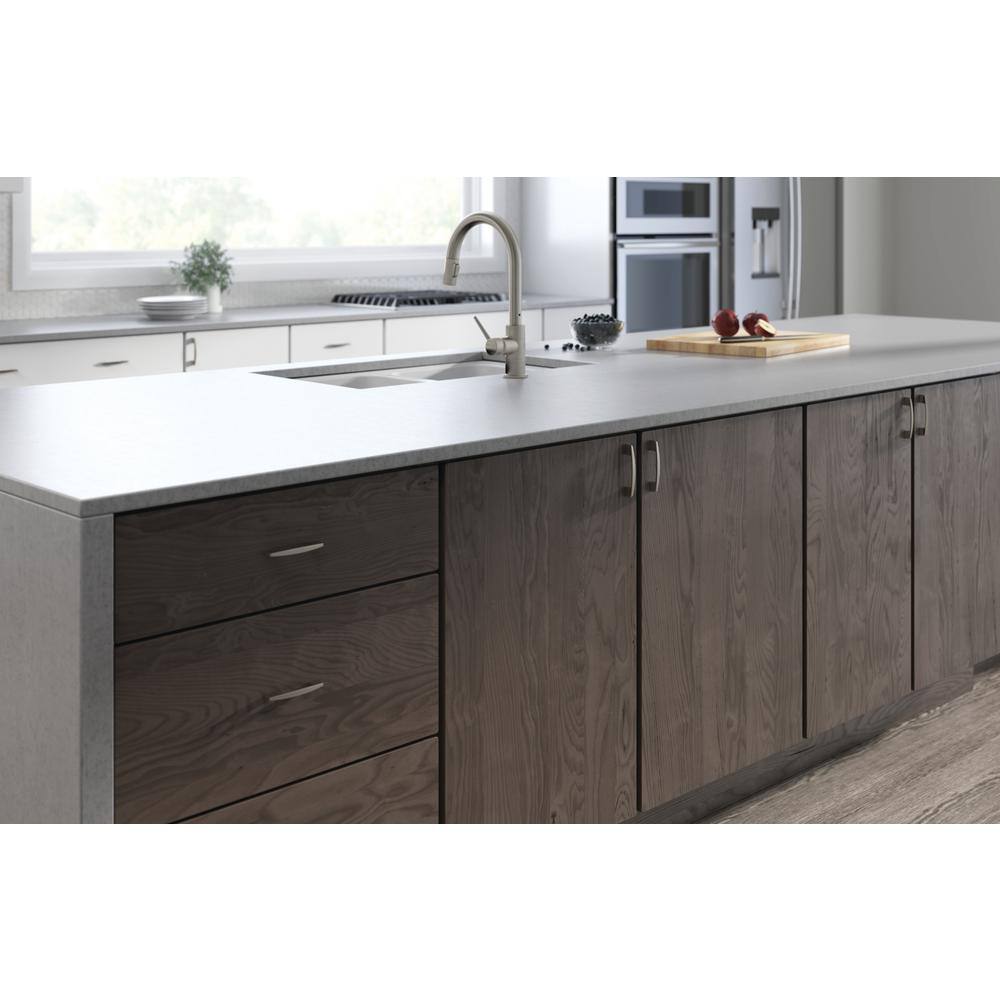 Satin Nickel Modern Arch Cabinet Pull with Mounting Hardware
