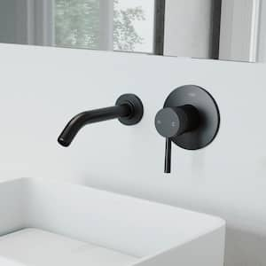 Olus Single Handle Wall Mount Bathroom Faucet in Matte Black