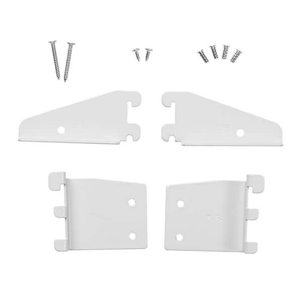 ShelfTrack 0.75 in. L White Steel Wall Mount Shelving Conversion Bracket for Selectives Closet System