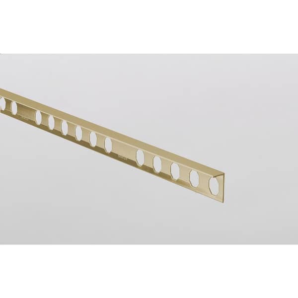 Novosuelo Bright Gold 1/2 in. x 98-1/2 in. Aluminum Tile Edging Trim