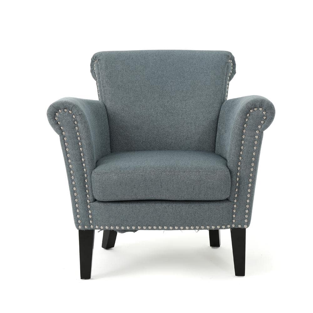 Brice Steel Blue Upholstered Club Chair
