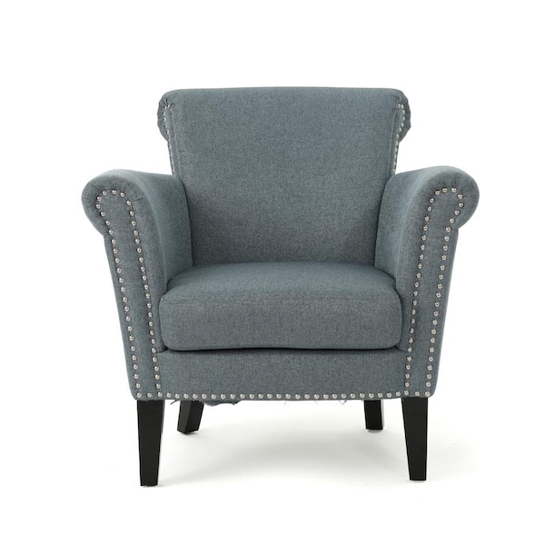 Unbranded Brice Steel Blue Upholstered Club Chair