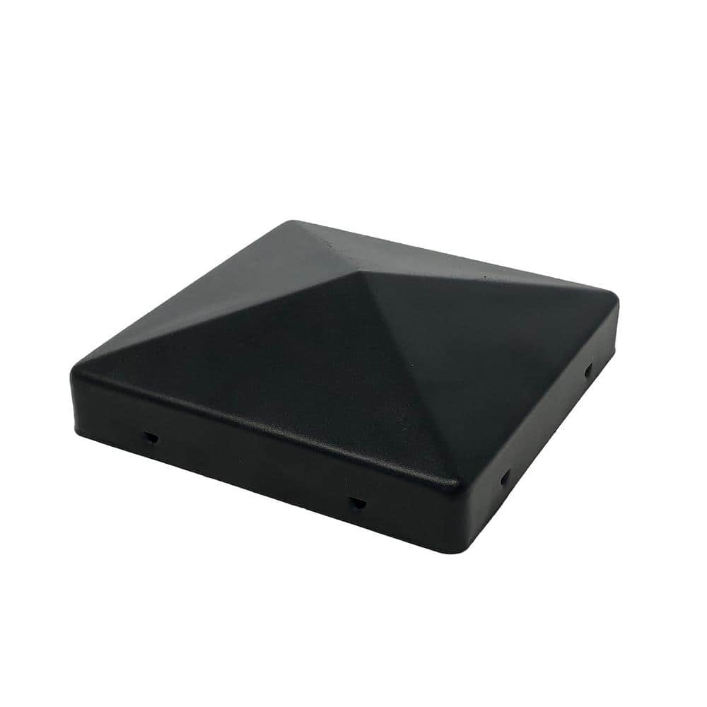 Nuvo Iron Black Powder-Coated Steel Pyramid Post Cap