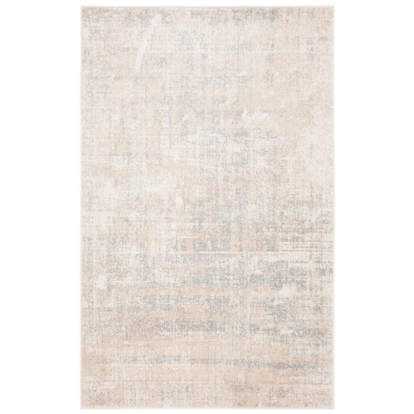 Adirondack Beige/Slate 8 ft. x 10 ft. Distressed Area Rug