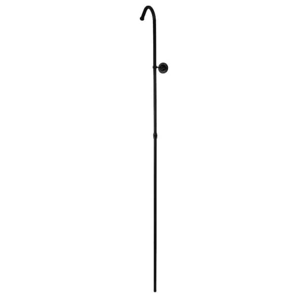 Kingston Brass Vintage 62 in. Shower Riser with Wall Support in Matte Black