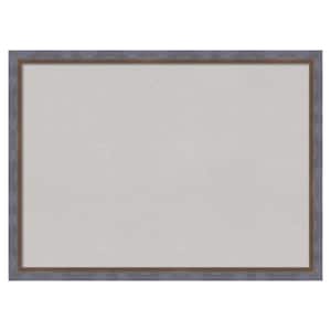 2-Tone Blue Copper Wood Framed Grey Corkboard 30 in. x 22 in. Bulletin Board Memo Board
