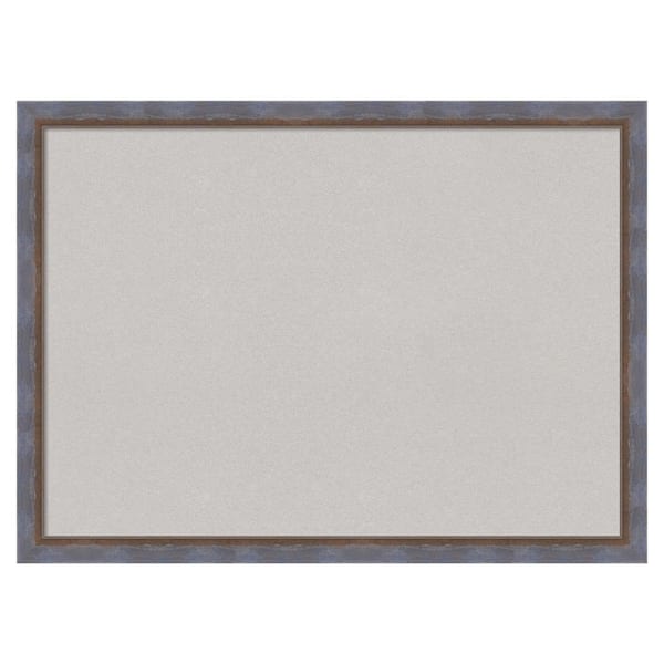 Amanti Art Two Tone Blue Copper Wood Framed Grey Corkboard 30 in. x 22 ...