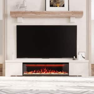 60 in. W Wall-Mounted/Inserted Electric Fireplace in Black