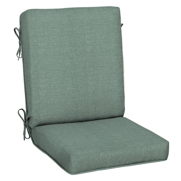 Hampton Bay Teal Quick Dry Outdoor Dining Chair Cushion
