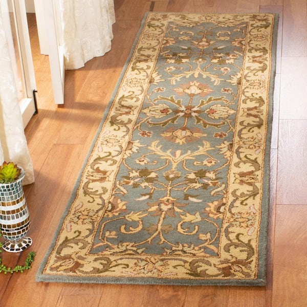 Heritage 12 ft. x 15 ft. Blue/Beige Medallion Area Rug