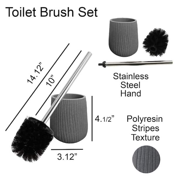 Toilet Brush Toilet Brush Plastic Portable Long Handle Bathroom Toilet Bowl  Scrub Double Sided Cleaning Brush (1pc, Blue)