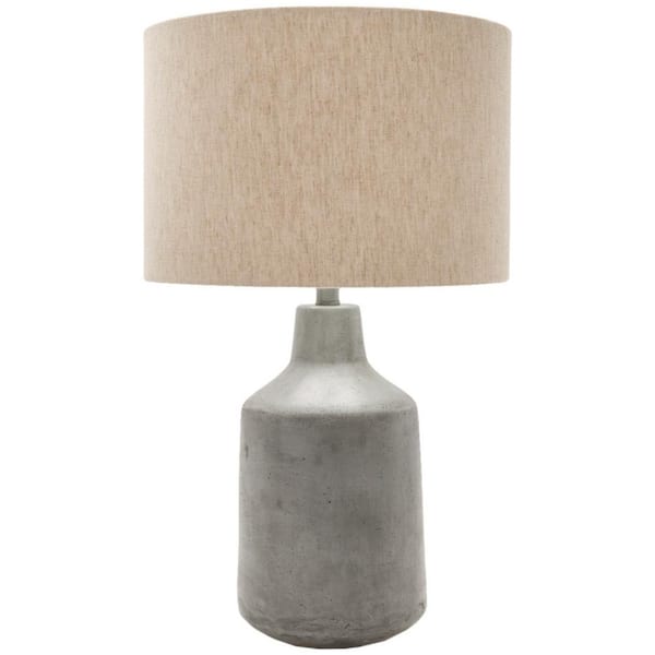Livabliss Jasiah 25 in. Medium Gray Indoor Table Lamp