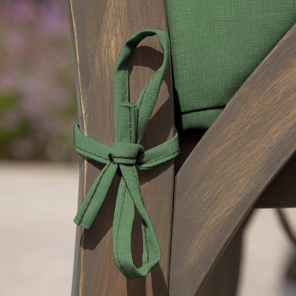 Moss Green Outdoor Polyester Dining Chair Cushion Set