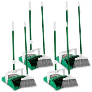 12 in. Lobby Broom and Dustpan Set (4-Pack)