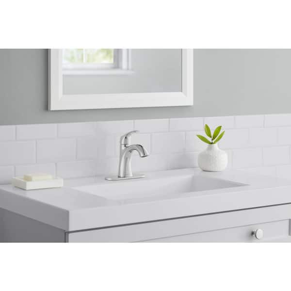 Arnette Single Handle Single Hole Bathroom Faucet in Chrome