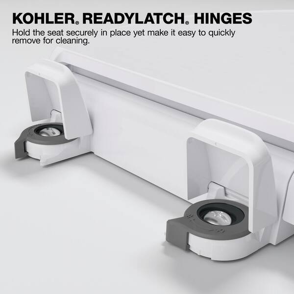 Impro ReadyLatch Quiet-Close Elongated Front Toilet Seat in Black Black