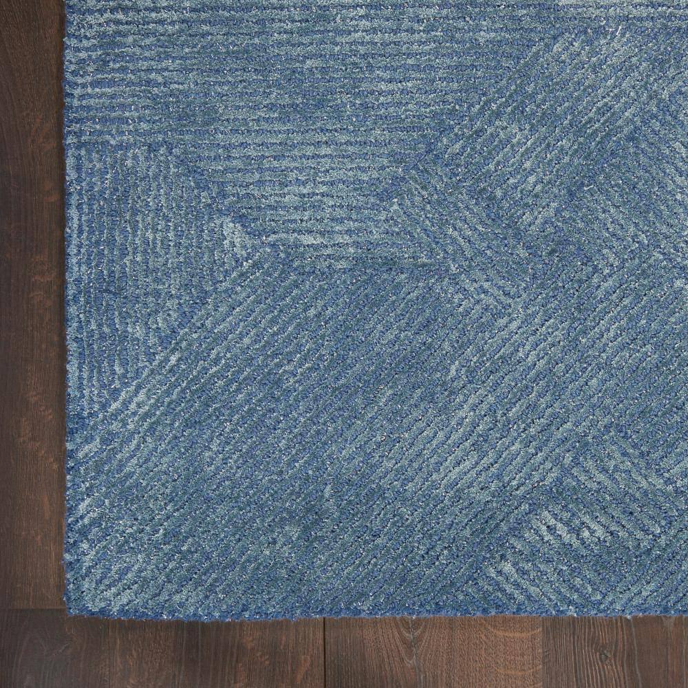 Celestial Abstract 5'3" x 7'3" Blue Hand-Tufted Wool-Viscose Rug