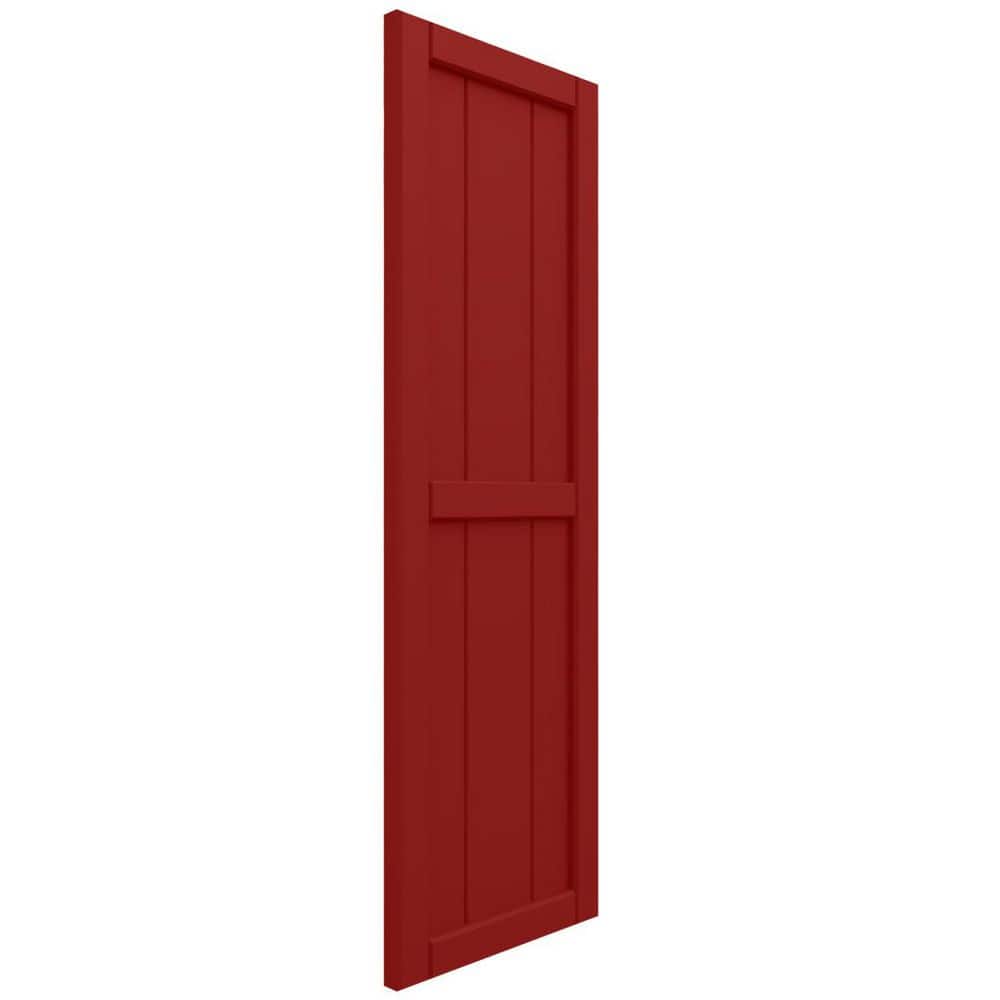 "16 1/8""W x 79""H EnduraCore Composite, 3-Board Framed Board-n-Batten Shutters, Fire Red (Pair-No Hardware)" price history on PriceWatchPro