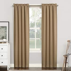 Gavin Energy Saving Taupe Polyester 40 in. W x 84 in. L Rod Pocket Blackout Curtain (Single Panel)