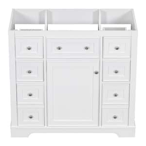 35.6 in. W x 17.9 in. D x 33.4 in. H Bath Vanity Cabinet without Top in White