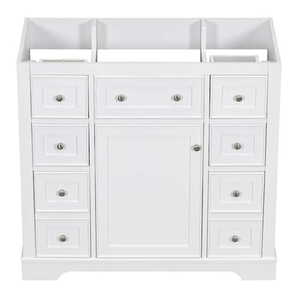 35.6 in. W x 17.9 in. D x 33.4 in. H Bath Vanity Cabinet without Top in White