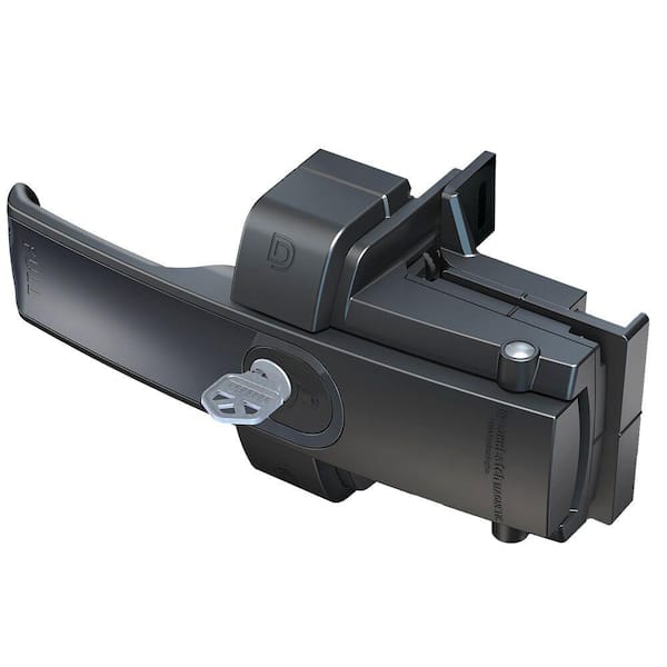 LOKKLATCH Black Polymer and Stainless Steel Premium Two-way Magnetic Self-latching Fence Gate Latch
