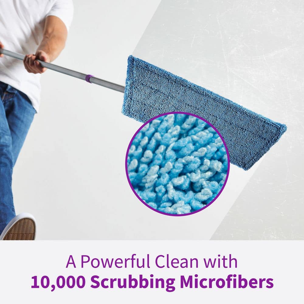 Rejuvenate Multicolor Microfiber Flat Mop Kit with Aluminum Handle