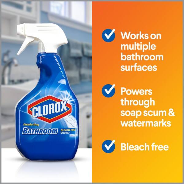 Clorox 30 oz. Bleach Free Disinfecting Bathroom Cleaner Spray (4-Pack)