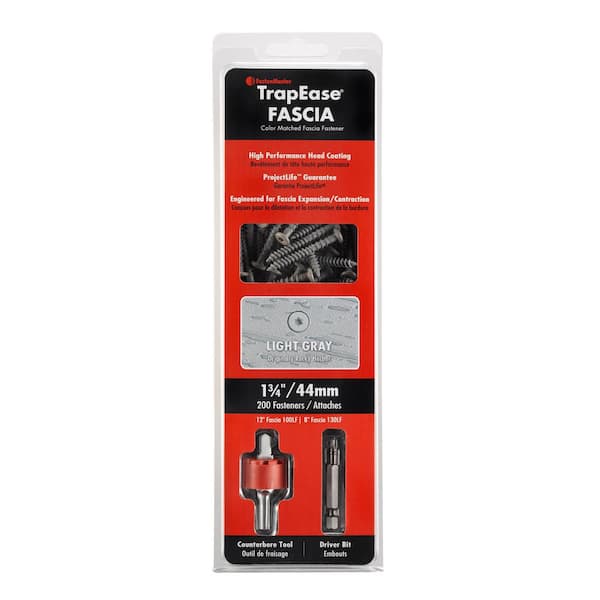 TrapEase Fascia 1-3/4" Light Gray(200 Pack)