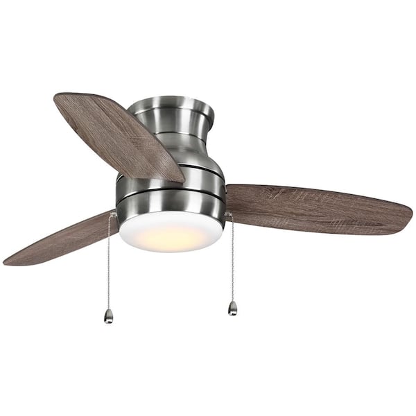 Home Decorators Collection Ashby Park 44 in. White Color Changing Integrated LED Brushed Nickel Ceiling Fan with Light Kit and 3 Reversible Blades