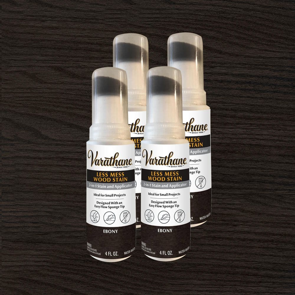 Varathane 4 Ounce Less Mess Ebony Wood Interior Wood Stain Pencils and Markers Applicator (4-Pack)