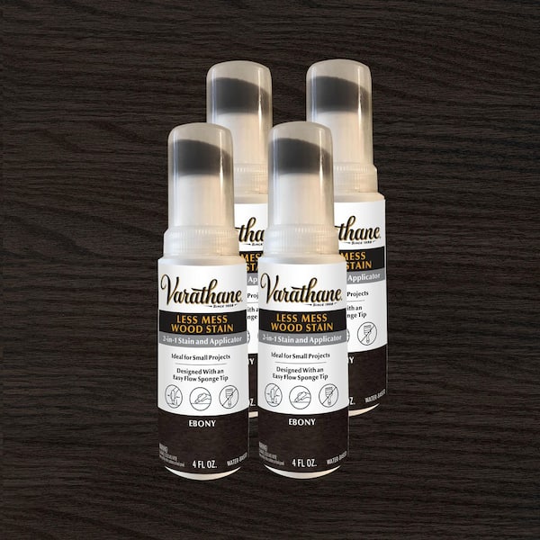 4 Ounce Less Mess Ebony Wood Interior Wood Stain Pencils and Markers Applicator (4-Pack)